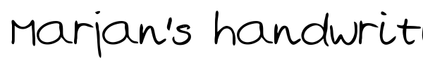 Marjan's handwriting font preview